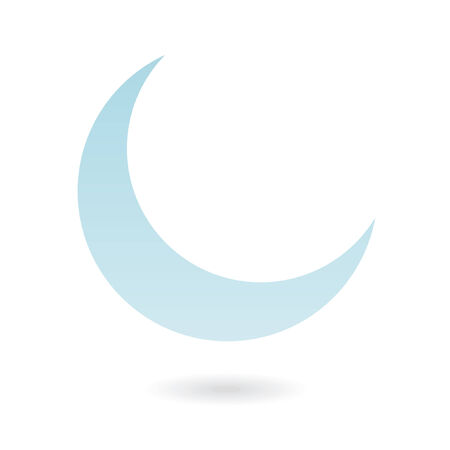 Blue moon isolated on whiteのイラスト素材