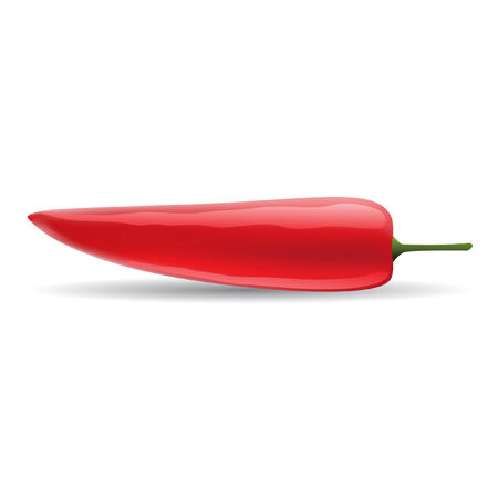 Red pepper isolated on whiteのイラスト素材