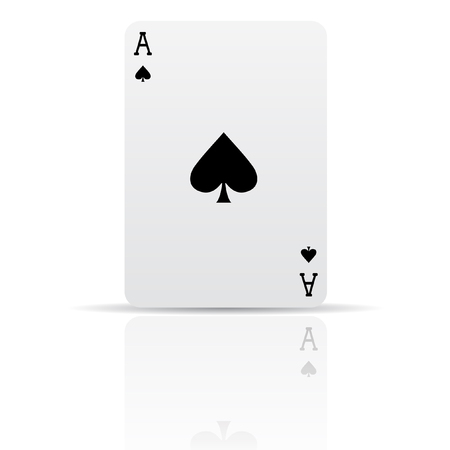 Suit spades card isolated on whiteのイラスト素材