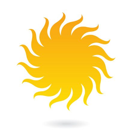 Sun icon isolated on whiteのイラスト素材