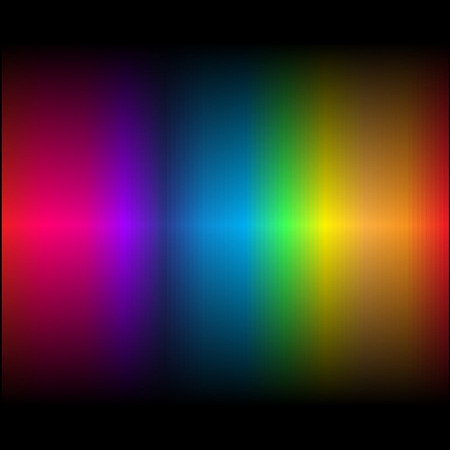 Abstract rainbow colours on a black backgroundのイラスト素材