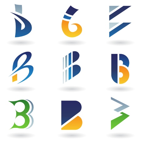 Vector illustration of abstract icons based on the letter Bのイラスト素材