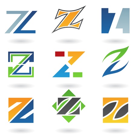 Vector illustration of abstract icons based on the letter Zのイラスト素材