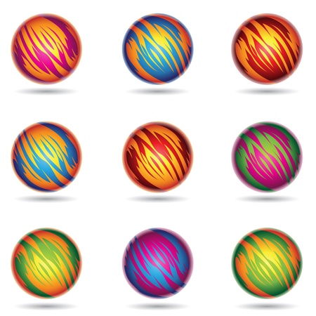  illustration of colorful Planet like Spheresのイラスト素材