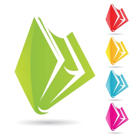 Eps Vector illustration of colorful book iconsのイラスト素材