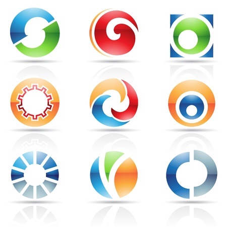 Vector illustration of abstract icons based on the letter Oのイラスト素材