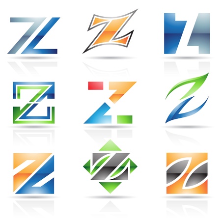 Vector illustration of abstract icons based on the letter Zのイラスト素材