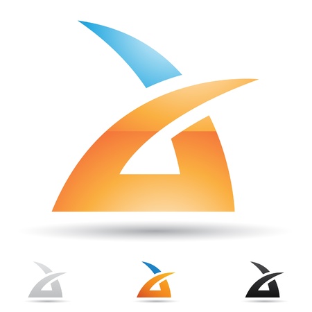 abstract icons based on the letter Aのイラスト素材