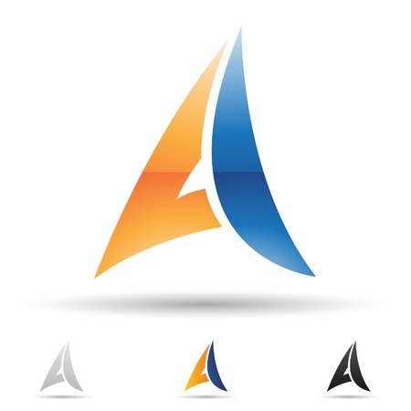 abstract icons based on the letter Aのイラスト素材