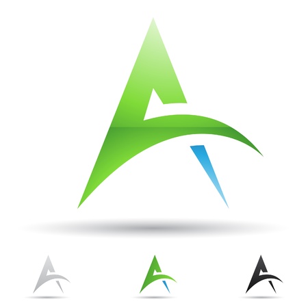 abstract icons based on the letter Aのイラスト素材