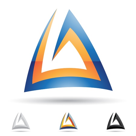 abstract icons based on the letter Aのイラスト素材