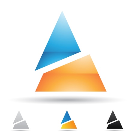 abstract icons based on the letter Aのイラスト素材