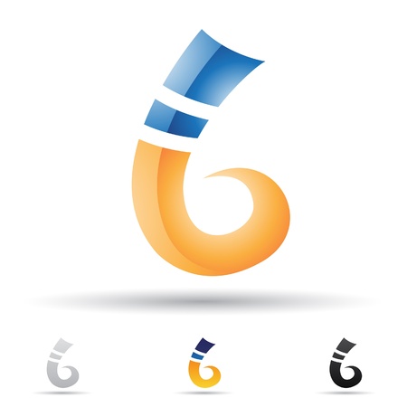 abstract icons based on the letter Bのイラスト素材