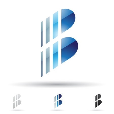 abstract icons based on the letter Bのイラスト素材