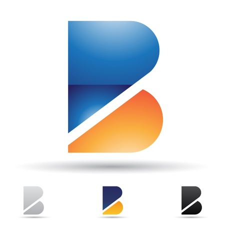 abstract icons based on the letter Bのイラスト素材