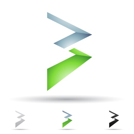 abstract icons based on the letter Bのイラスト素材