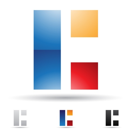  illustration of abstract icons based on the letter Cのイラスト素材