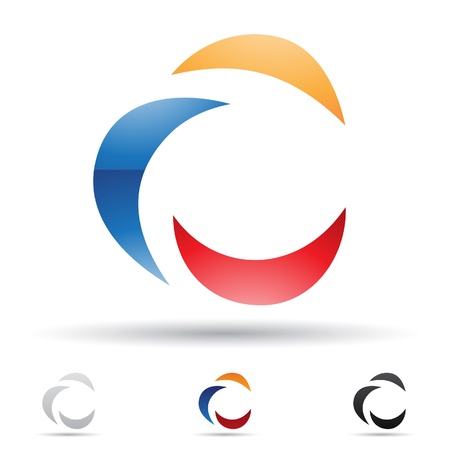  illustration of abstract icons based on the letter Cのイラスト素材
