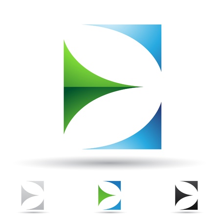  illustration of abstract icons based on the letter Eのイラスト素材