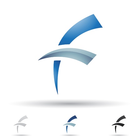  illustration of abstract icons based on the letter Fのイラスト素材