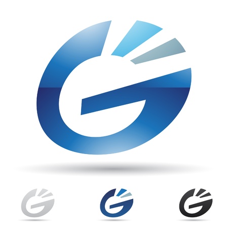  illustration of abstract icons based on the letter Gのイラスト素材
