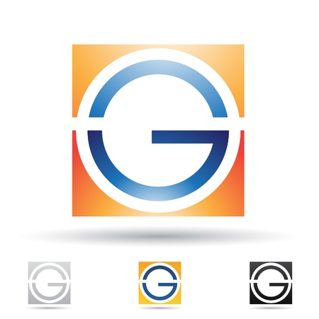 illustration of abstract icons based on the letter Gのイラスト素材