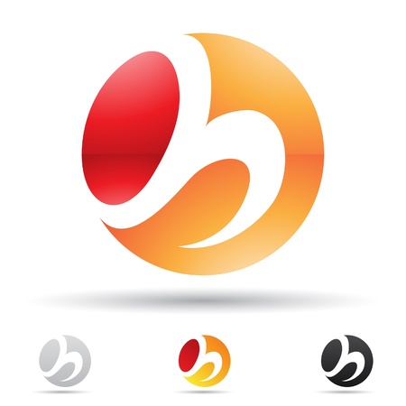  illustration of abstract icons based on the letter Hのイラスト素材