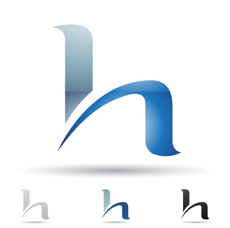  illustration of abstract icons based on the letter Hのイラスト素材