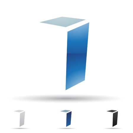 illustration of abstract icons based on the letter Iのイラスト素材