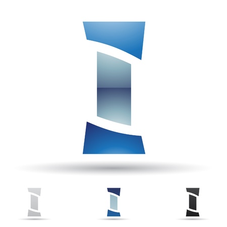 illustration of abstract icons based on the letter Iのイラスト素材