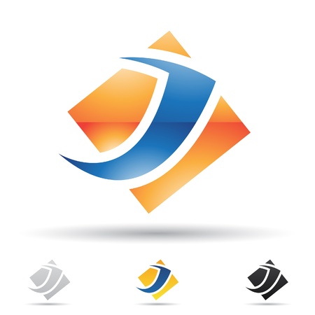 illustration of abstract icons based on the letter Jのイラスト素材