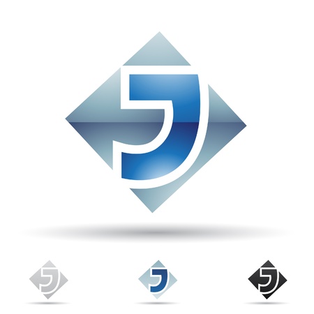 illustration of abstract icons based on the letter Jのイラスト素材