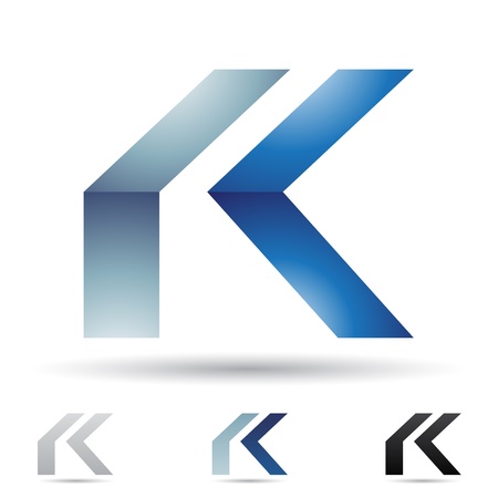  illustration of abstract icons based on the letter Kのイラスト素材
