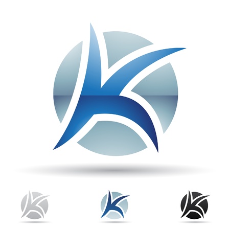  illustration of abstract icons based on the letter Kのイラスト素材