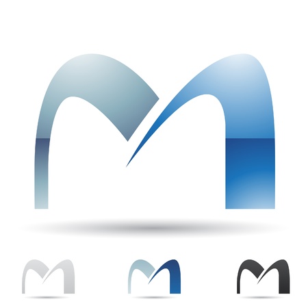 illustration of abstract icons based on the letter Mのイラスト素材