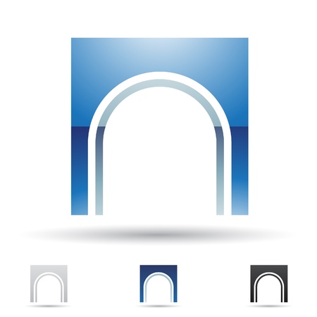 illustration of abstract icons based on the letter Nのイラスト素材