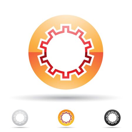  illustration of abstract icons based on the letter Oのイラスト素材