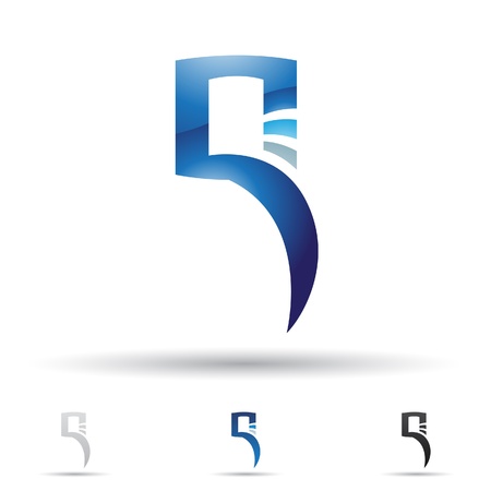  illustration of abstract icons based on the letter Qのイラスト素材