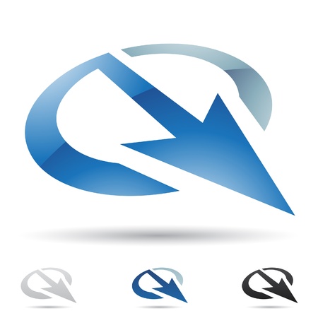  illustration of abstract icons based on the letter Qのイラスト素材