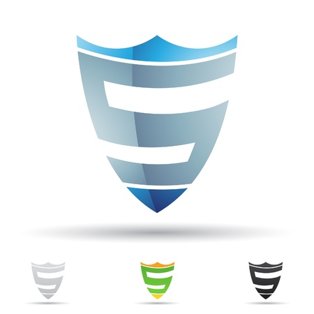  illustration of abstract icons based on the letter Sのイラスト素材