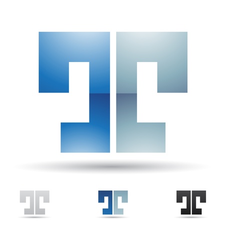  illustration of abstract icons based on the letter Tのイラスト素材