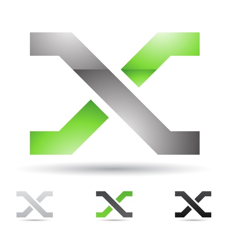 illustration of abstract icons based on the letter Xのイラスト素材