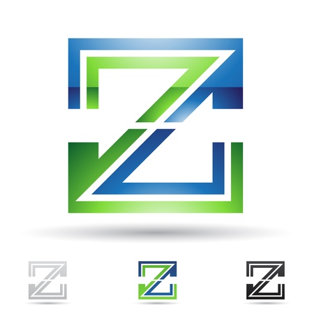  illustration of abstract icons based on the letter Zのイラスト素材