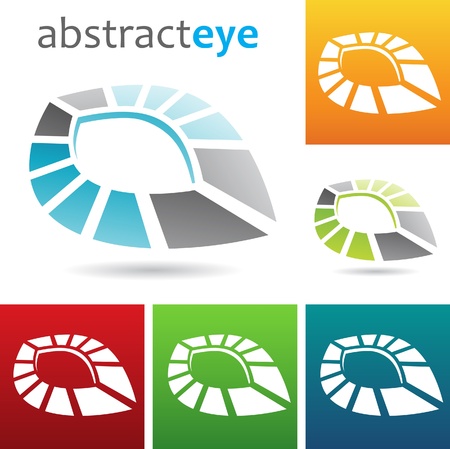 illustration of geometric abstract eye shapeのイラスト素材