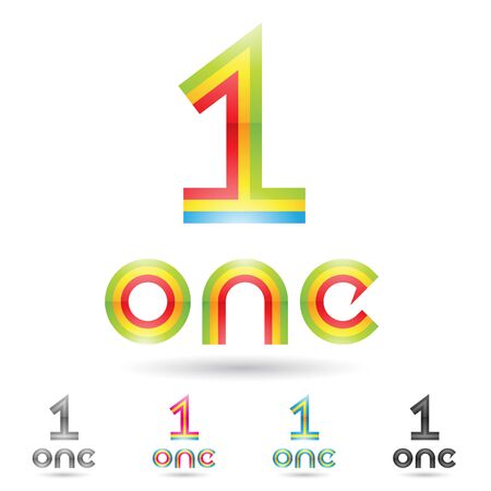 illustration of colorful and abstract icons for no oneのイラスト素材