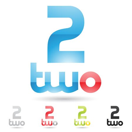 vector illustration of colorful and abstract icons for no twoのイラスト素材