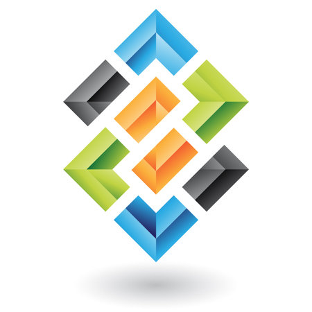 Rectangular and Square Abstract Iconのイラスト素材