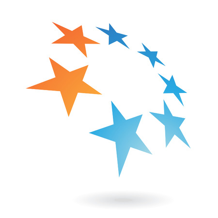 Colorful Abstract Star Iconのイラスト素材