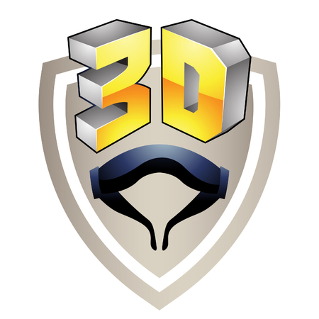 Illustration of 3d Display Technology Symbol isolated on a white backgroundのイラスト素材