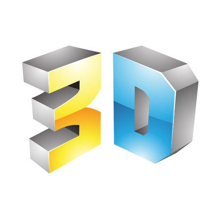 Illustration of 3d Display Technology Symbol isolated on a white backgroundのイラスト素材